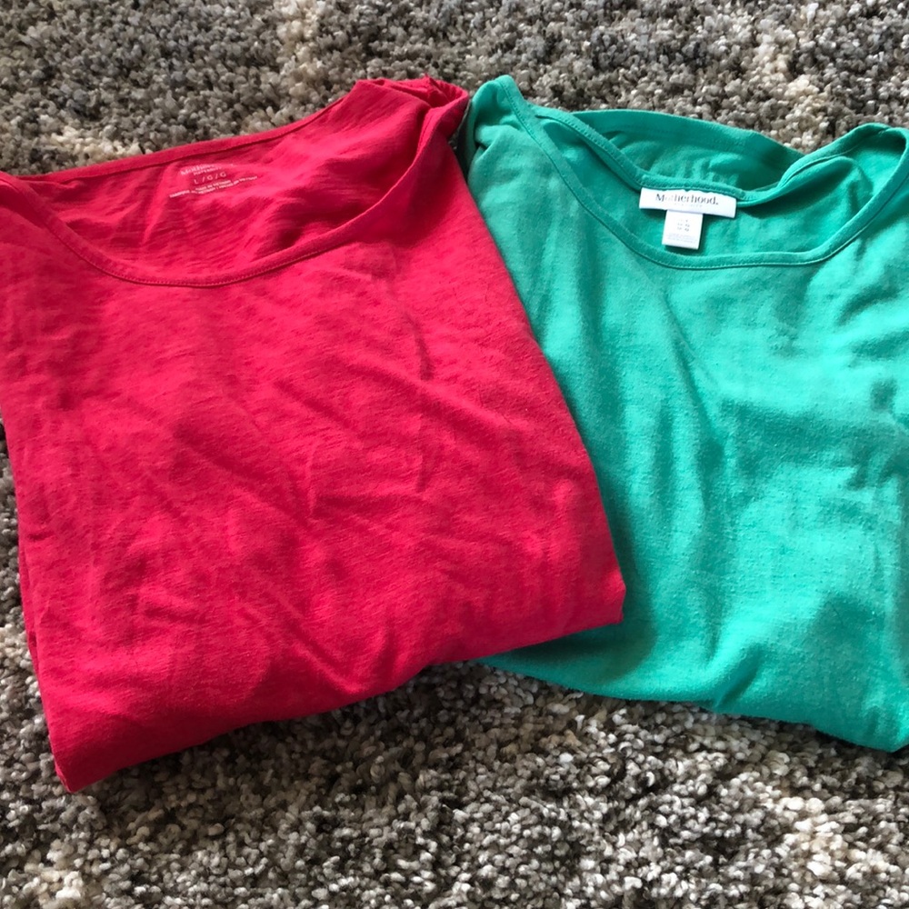 Long Sleeve Maternity Tee Bundle Size L